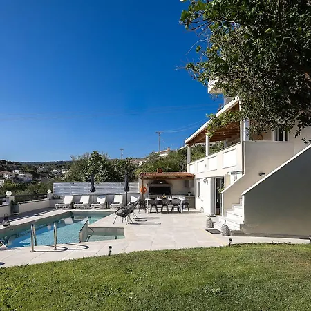Luxurious - Private Pool, Jacuzzi, Sauna, & Gym - 13km To Rethymno Center וילה