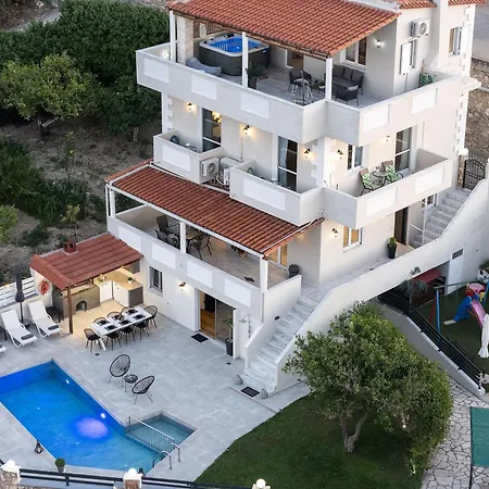 Luxurious - Private Pool, Jacuzzi, Sauna, & Gym - 13km To Rethymno Center וילה *