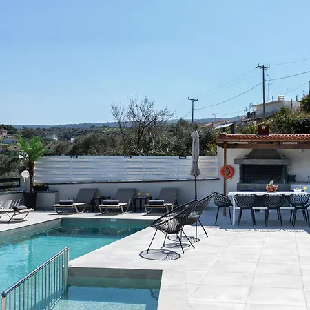 Villa Luxurious - Private Pool, Jacuzzi, Sauna, & Gym - 13km To Rethymno Center Kirianna